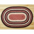 Capitol Earth Rugs Burgundy-Black-Tan Oval Rug 02-344